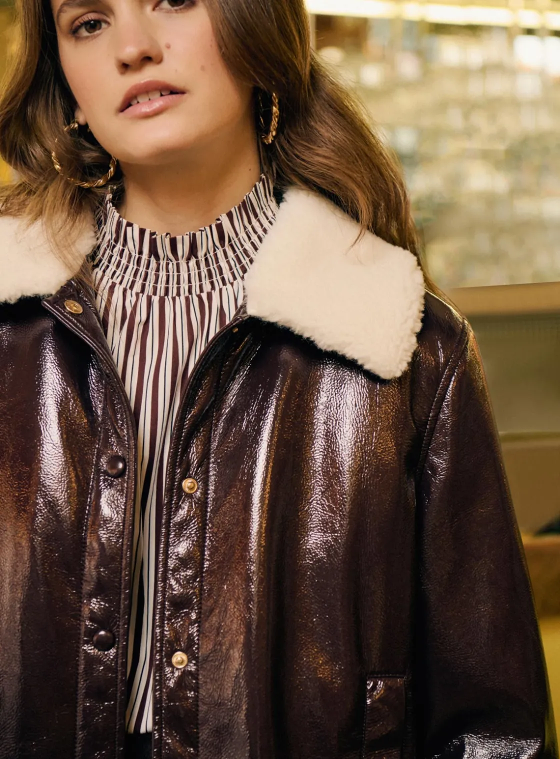 Hot Blouson fourrée Oana Manteaux|Vestes