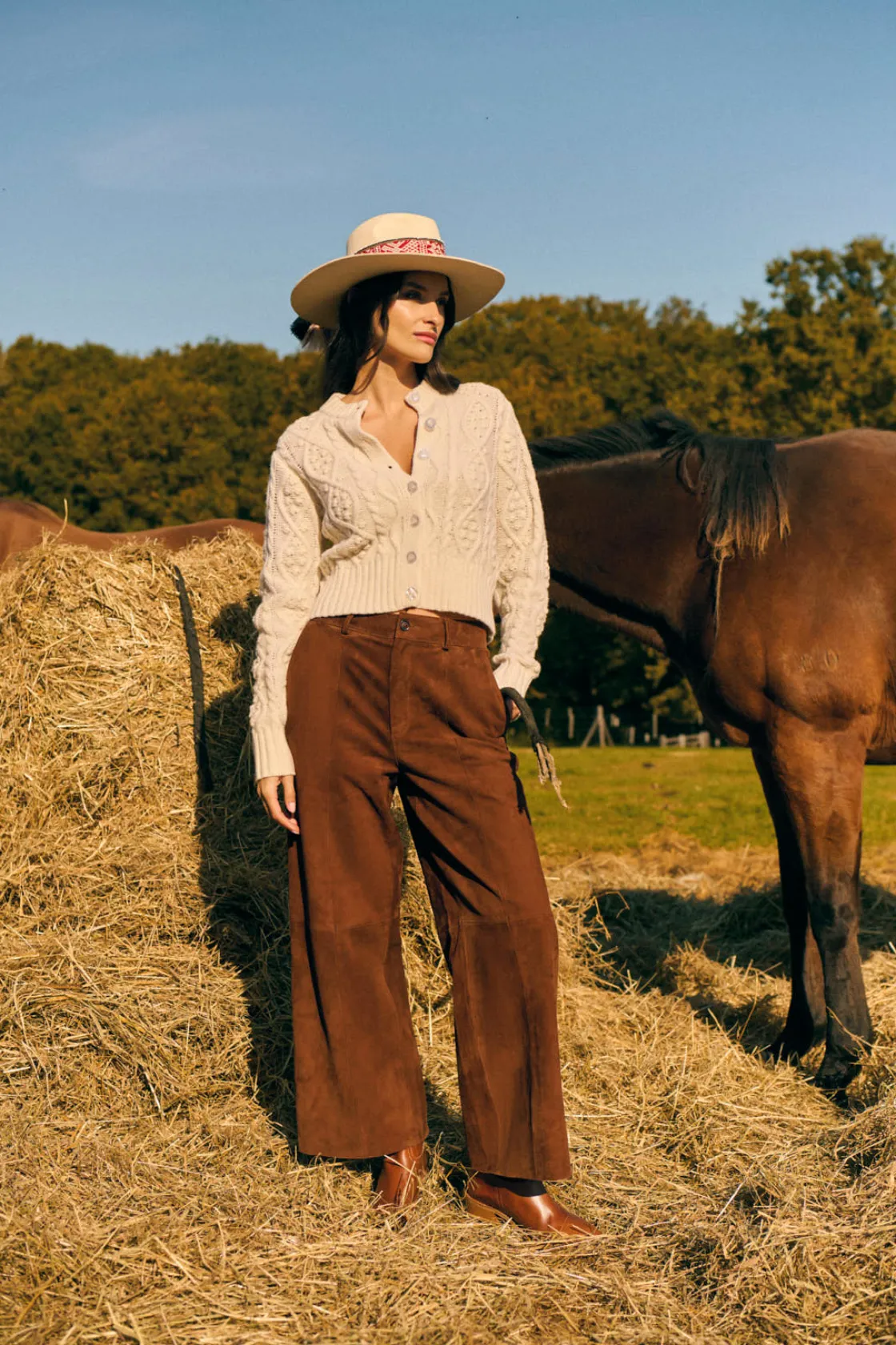 Sale Pantalon en daim Lucas Pantalons
