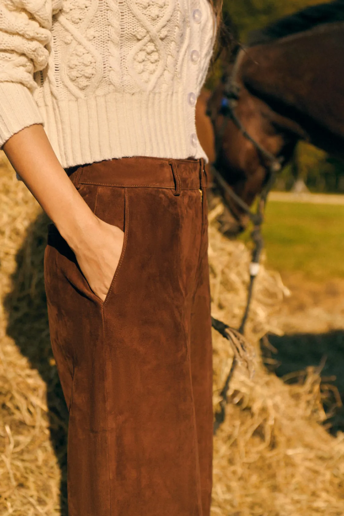 Sale Pantalon en daim Lucas Pantalons